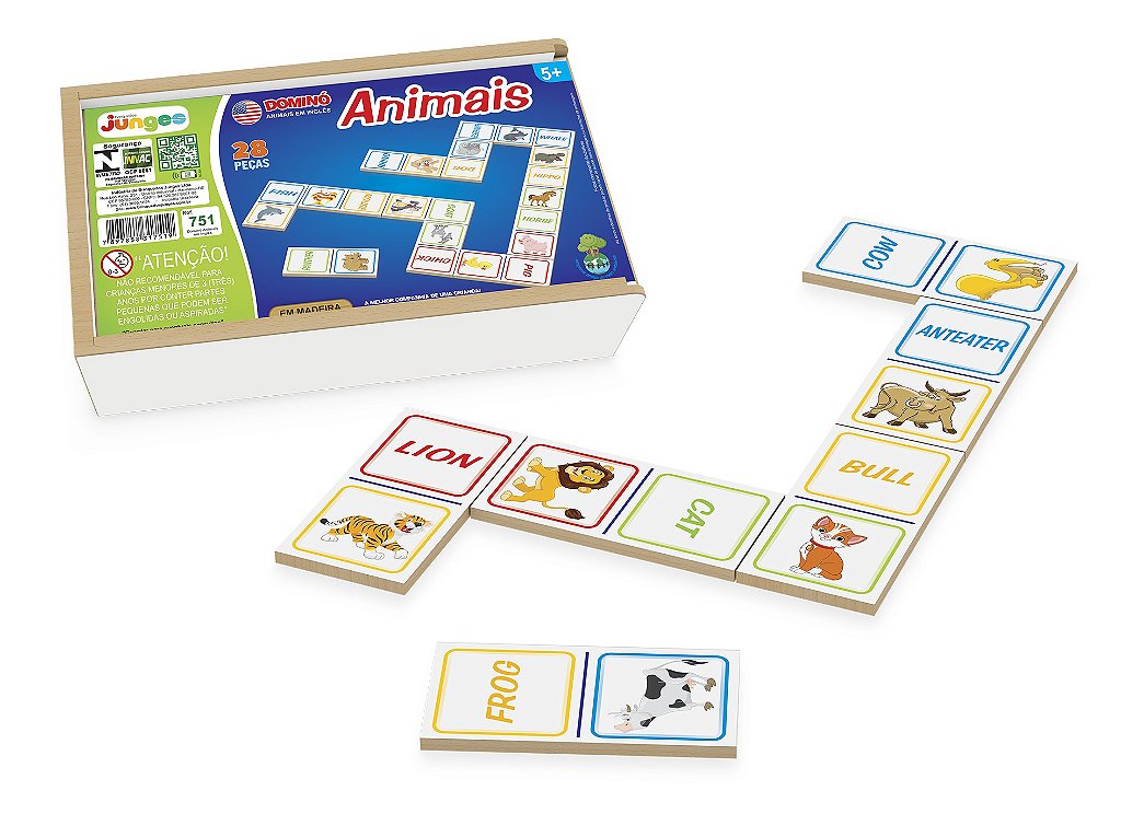 Kit Com 10 Jogos De Domino Infantil 28 Unidades