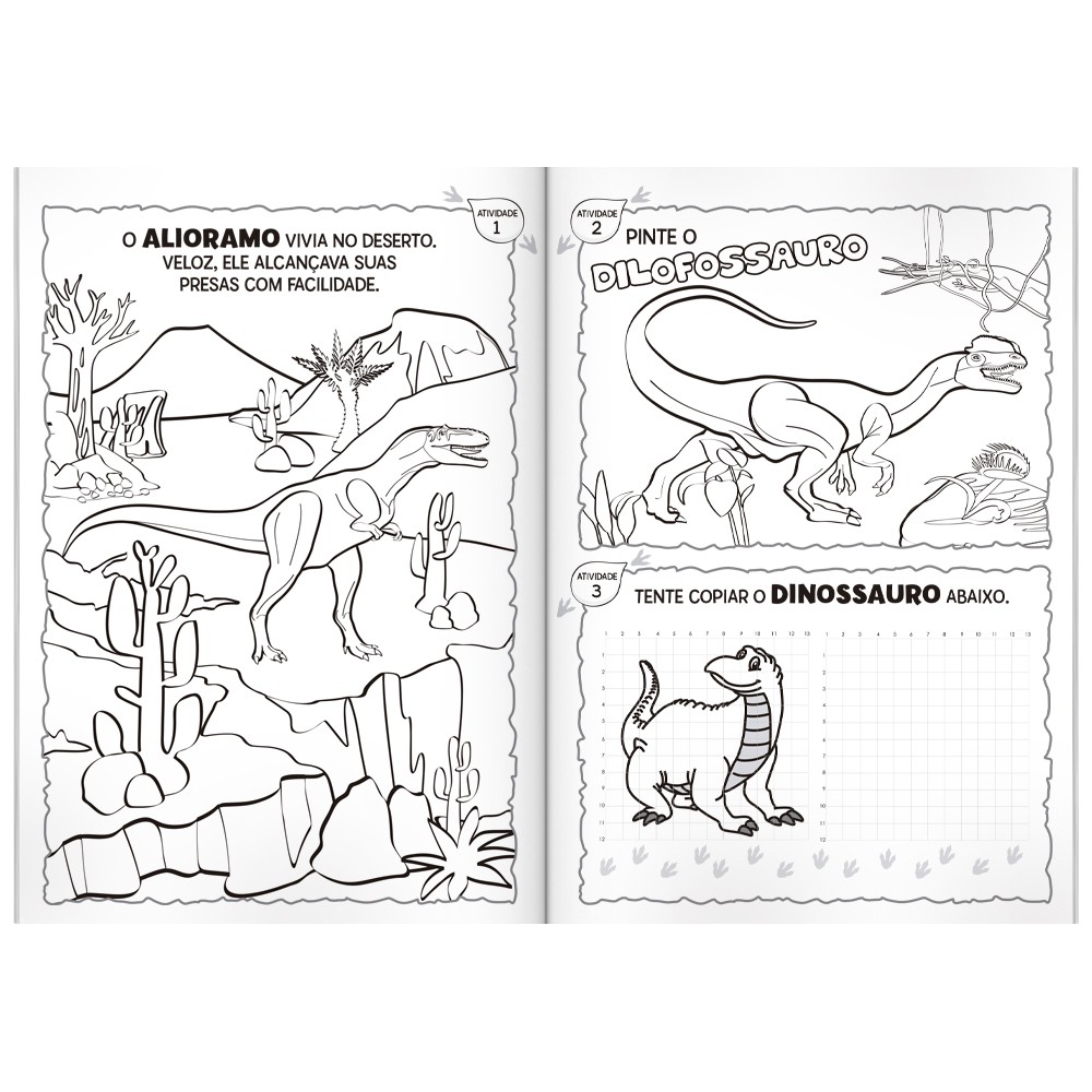 Dinossauros - Kit de Atividades e Livro - Majoca Colorê Brinquedos