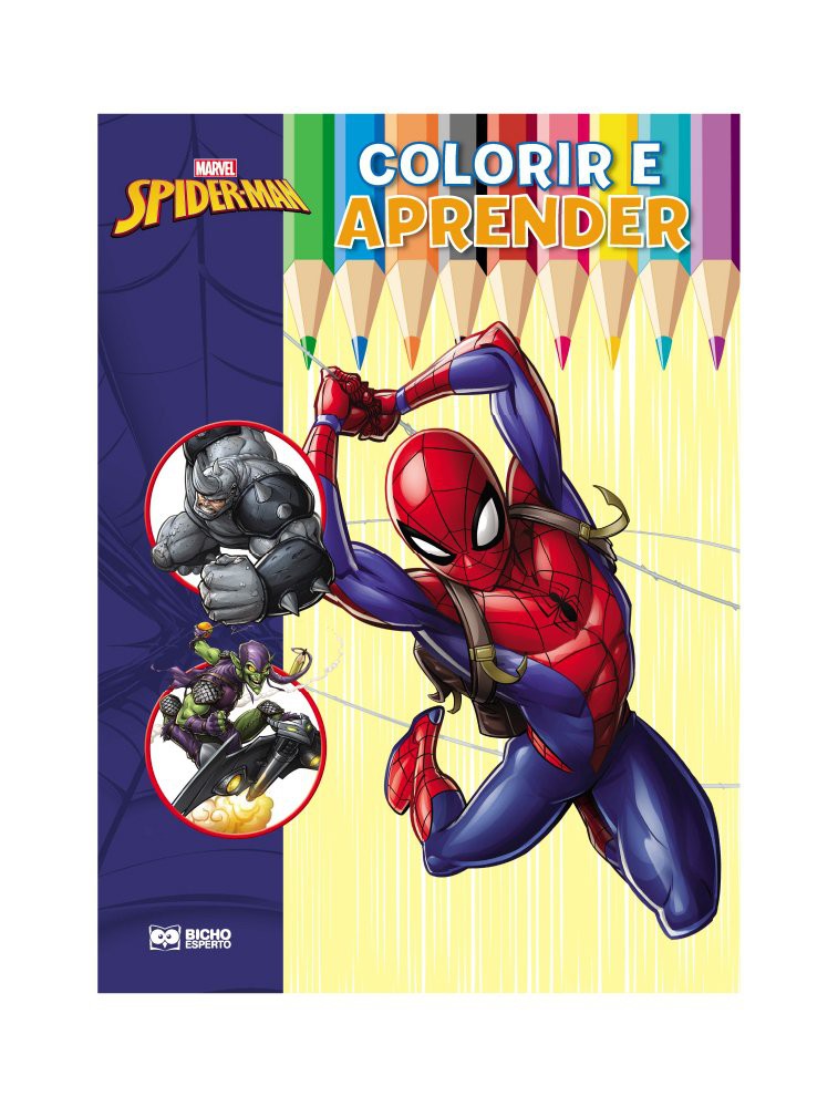 Conjunto de colorir com forma do Homem-Aranha / Spiderman