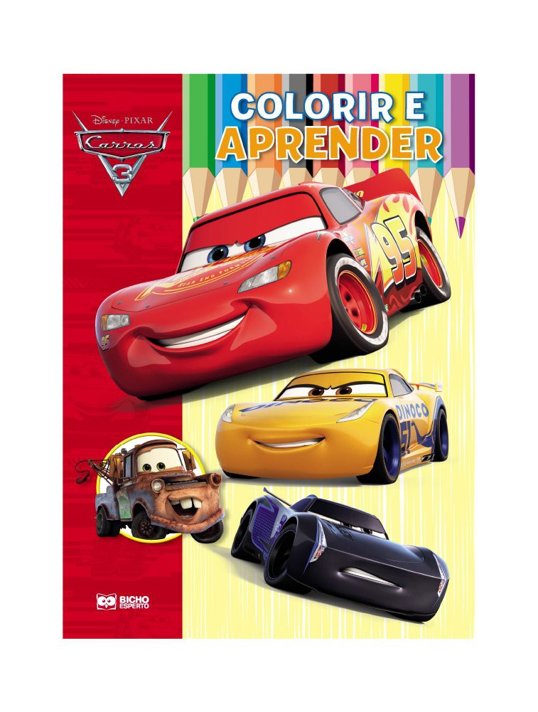 Carros 2 para Colorir - Disney Cars 2 para pintar - Brinquedos de Papel