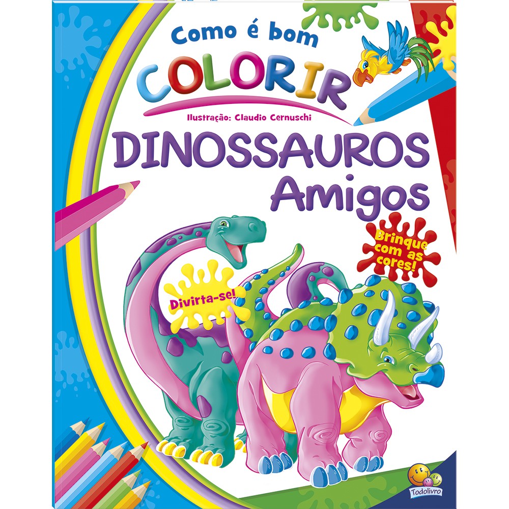 Desenho para Colorir – Animais - Dinossauro - Aula Pronta