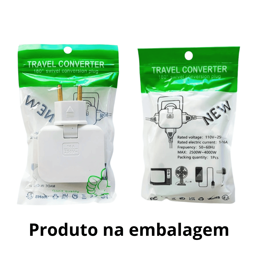 Tomada Extensora 4,8 mm Compacta 3 em 1 Multifuncional - Bravio