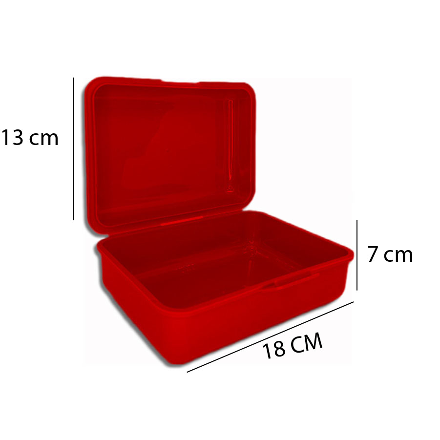 Caixinha Lembrancinha Plástica Vermelho 18cm x 7cm - 1 unidade