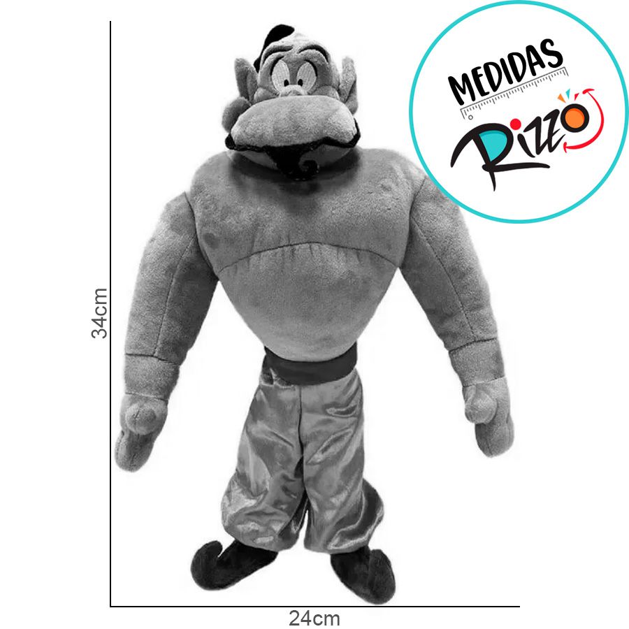 Pelúcia Genio da Lampada 34cm - Alladin - 1 unidade - Rizzo - Rizzo Balões