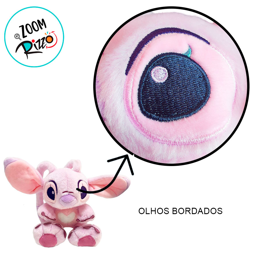 Pelúcia Angel - Stitch - 15cm - 1 unidade - Disney Original