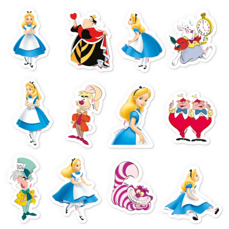 Alice※プロフィール必読お願いします Mini Personagem - Alice no Pais das Maravilhas - 12 unidades