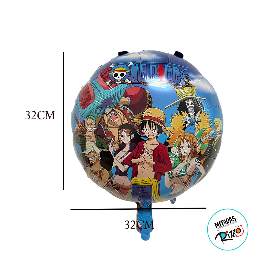 Balão de Festa Microfoil 32cm - One Piece - 10 unidades - Rizzo