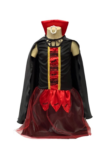 Fantasia Infantil Feminina Barata Halloween Menina Vampira