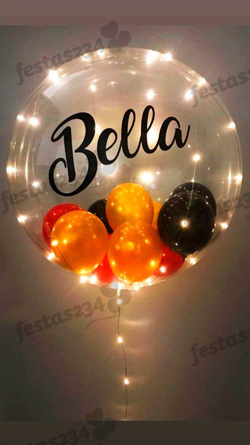 Balão Bubble de Silicone com bolinhasc/ 1 palavra e Led - Loja de Balões,  Artigos para Festas e Fantasias | Festas 234