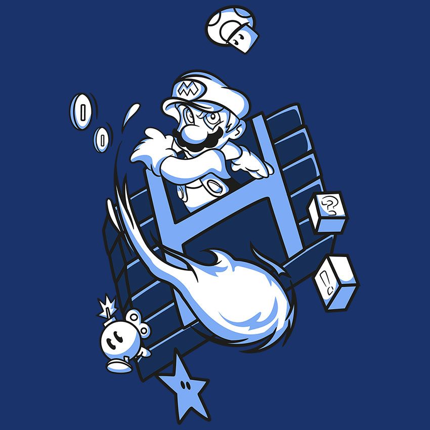 SUPER MARIO - Fire Ball - Camiseta de Games