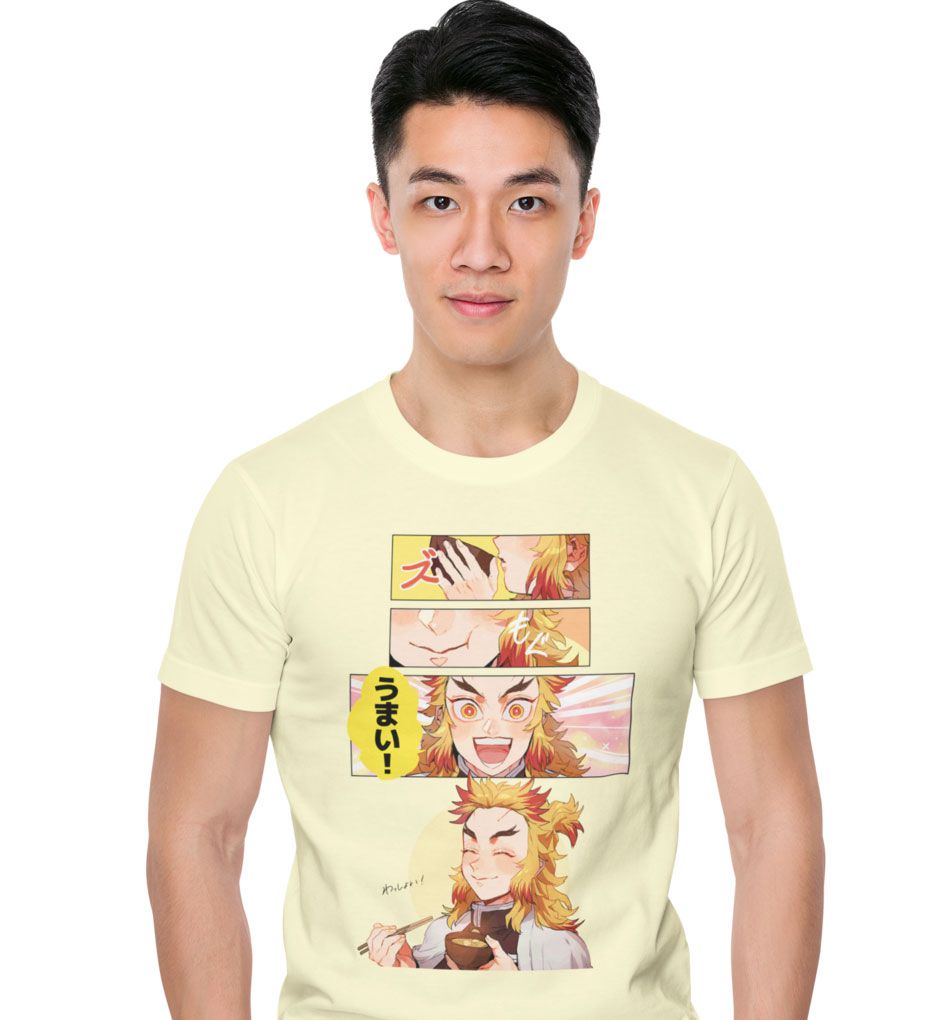 Camiseta Demon Slayer Rengoku - Hashira do fogo Bordada - Escorrega o Preço