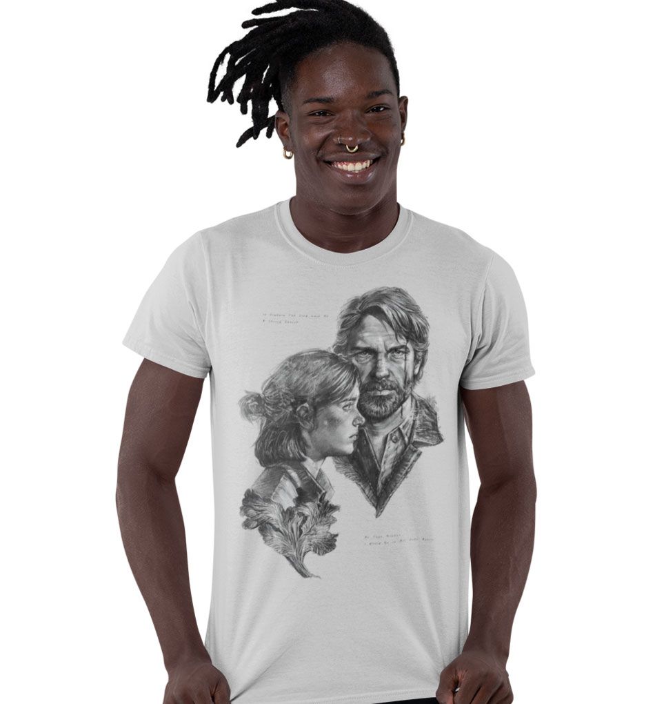 Camiseta masculina Ellie The Last of Us part II bege