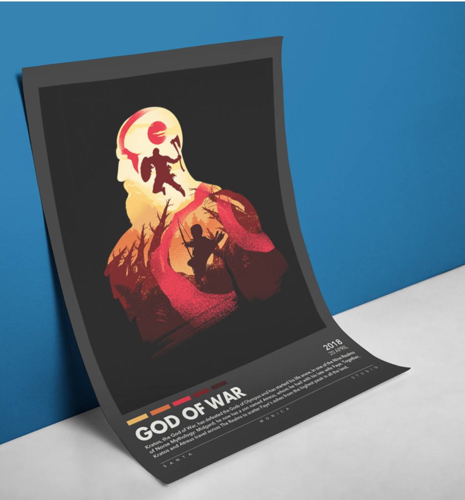 Poster Cartaz Jogo God Of War 4 B - Pop Arte Poster - Pôster - Magazine  Luiza