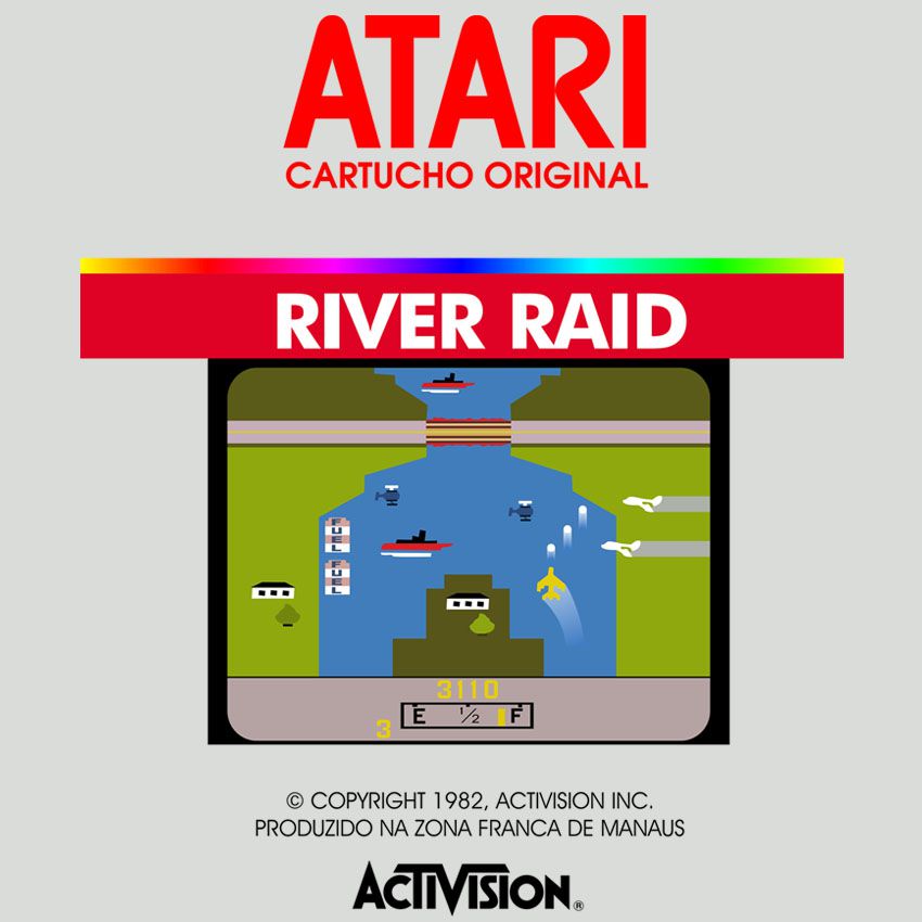 Camiseta River Raid Atari Game Retrô Camisa - Jogo Avião