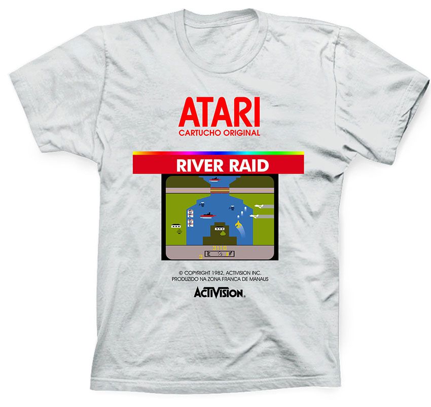 Camiseta River Raid Atari Game Retrô Camisa - Jogo Avião