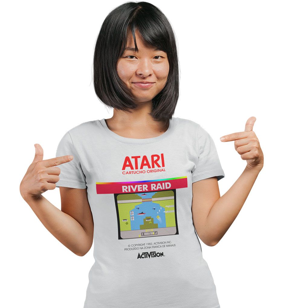 Camiseta River Raid Atari Game Retrô Camisa - Jogo Avião
