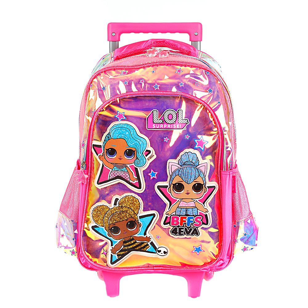 Kit Mochila Escolar Infantil LOL BFFS 4 Eva Com Rodinhas - Luxcel