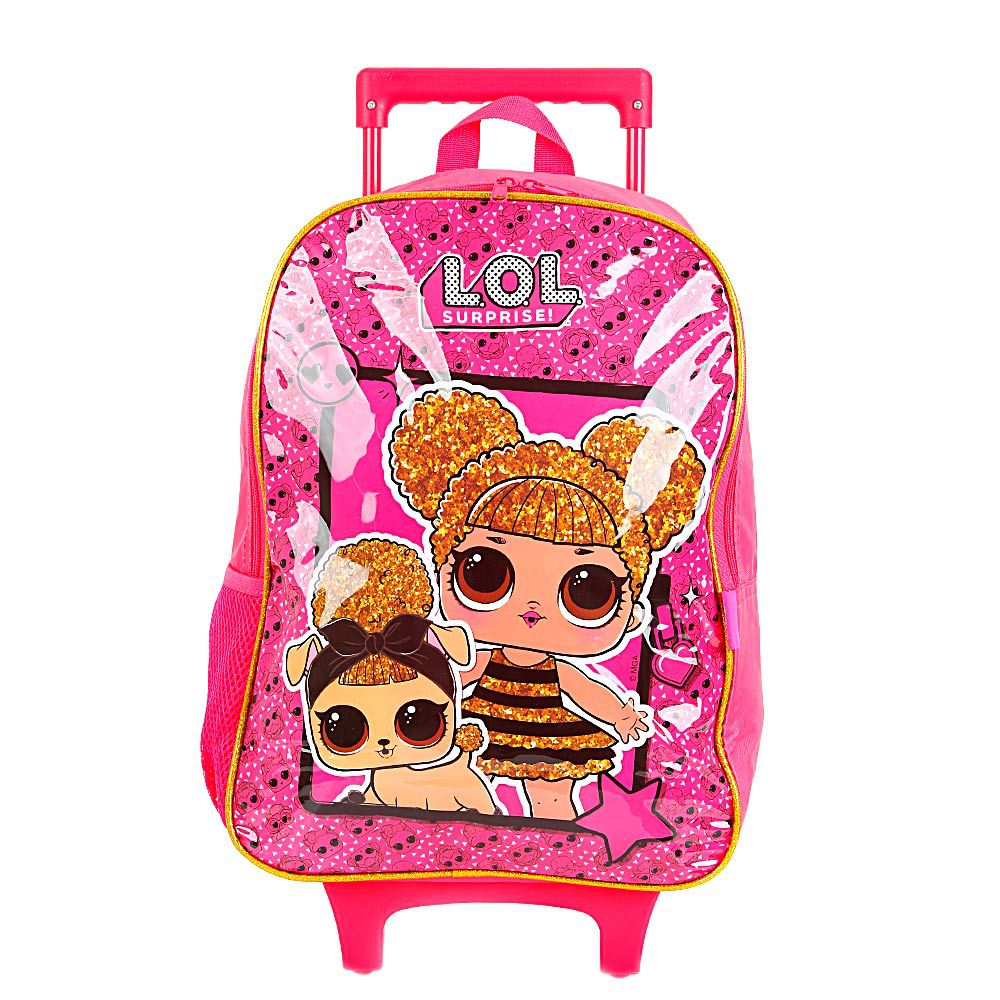 Kit Mochila Escolar Infantil Lol Bffs 4 Eva Com Rodinhas