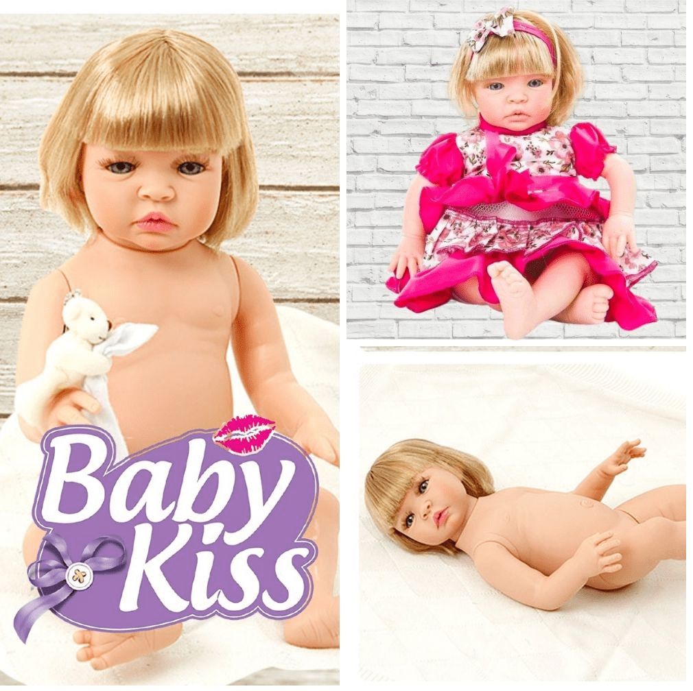 Boneca Bebe Reborn Barato Barata Super Baby Kiss Linda