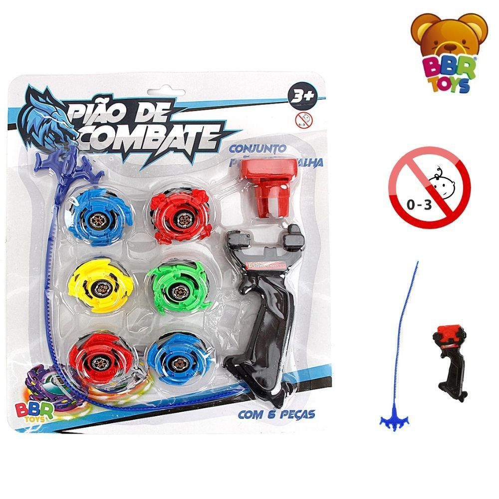 Conjunto Beyblade Com Lançador Alta Qualidade