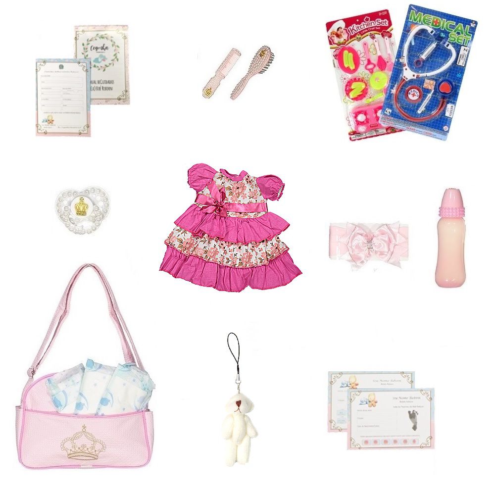 Boneca Bebe Tipo Reborn Completa Barata Com 22 Acessorios - Chic Outlet -  Economize com estilo!