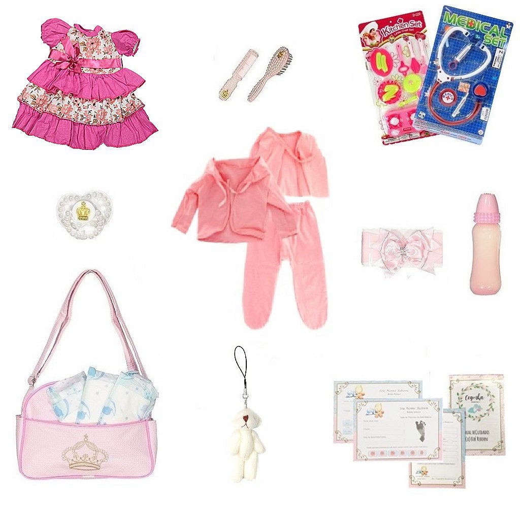 Boneca Bebe Reborn Barata Menina Princesa Enxoval - USA Magazine