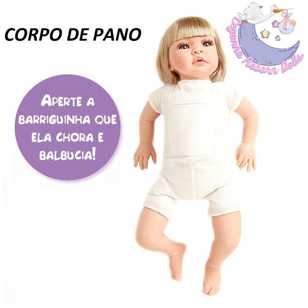 Boneca Bebe Reborn Menina Morena Barata 23 Acessorio De Luxo - Cegonha  Reborn Dolls - Boneca Reborn - Magazine Luiza