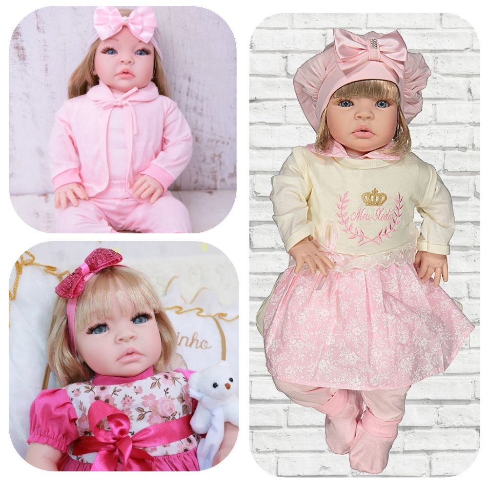 Boneca Bebê Reborn Realista Ellen Rosa Cegonha Dolls Menina Morena Com 53cm  E 22 Itens em Promoção na Americanas