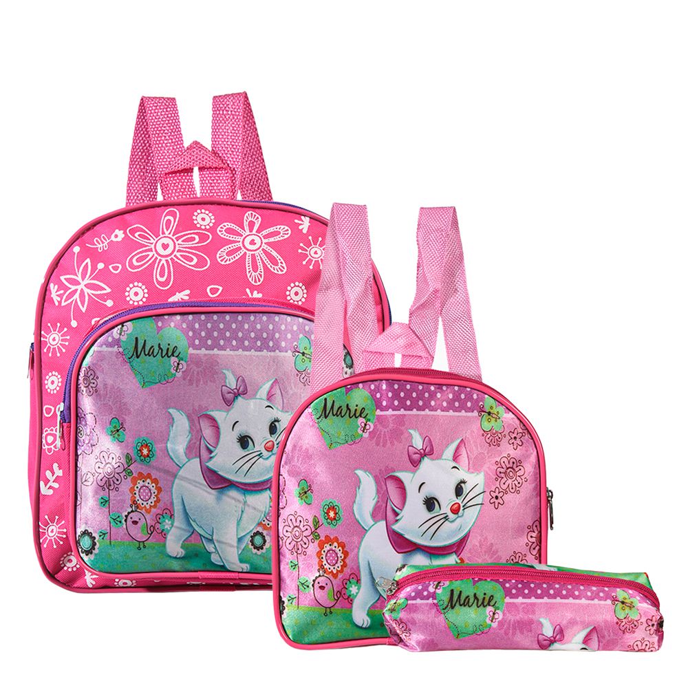 Mochila escolar infantil gata marie luxo, extra