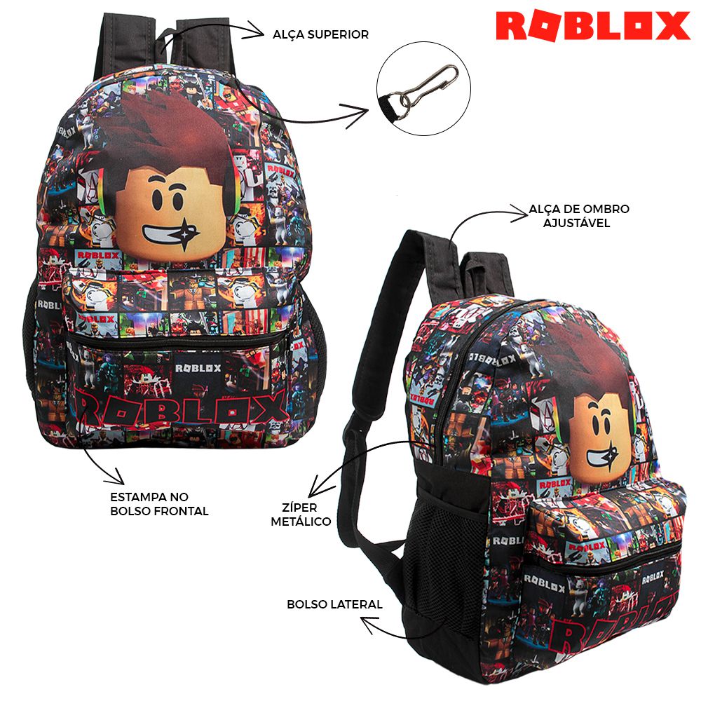 Mochila Roblox Infantil Grande Escolar