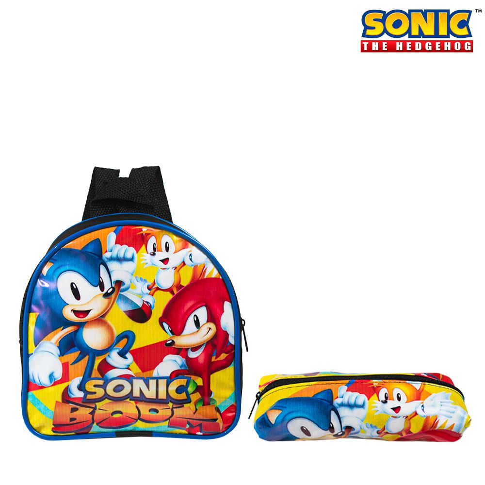 Kit Sonic Mochila Infantil Pequena Runner Filme De Costa