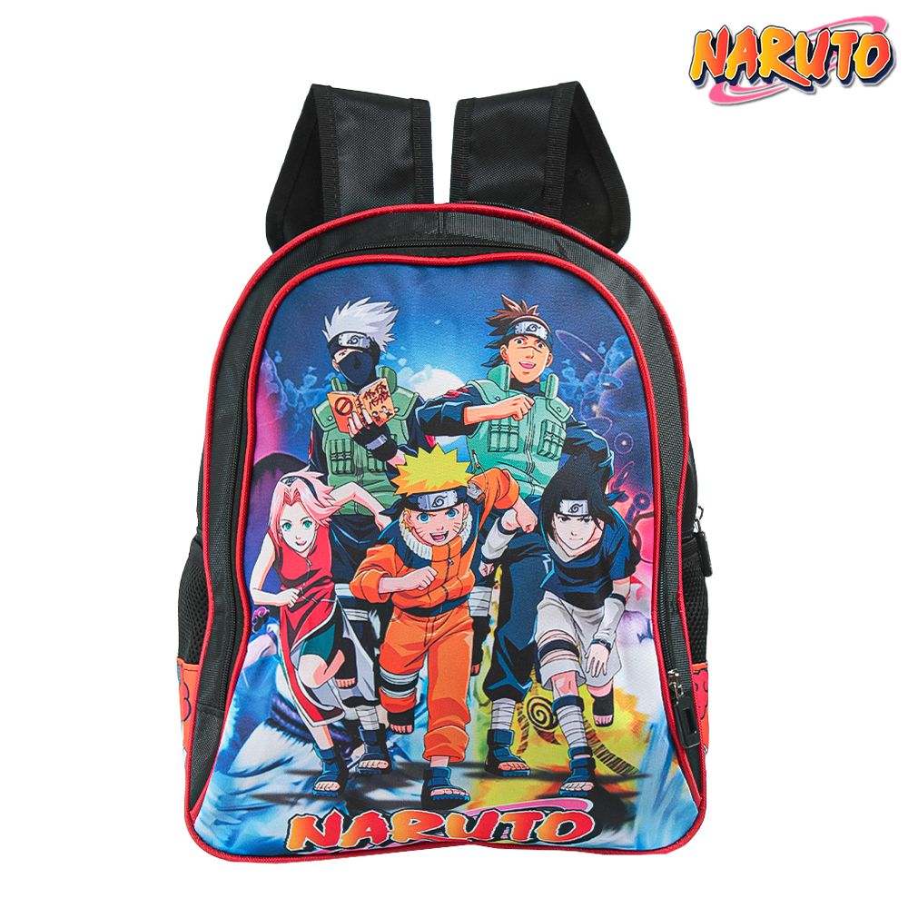 Mochila Infantil Masculina Naruto Clássico Costa + Lancheira