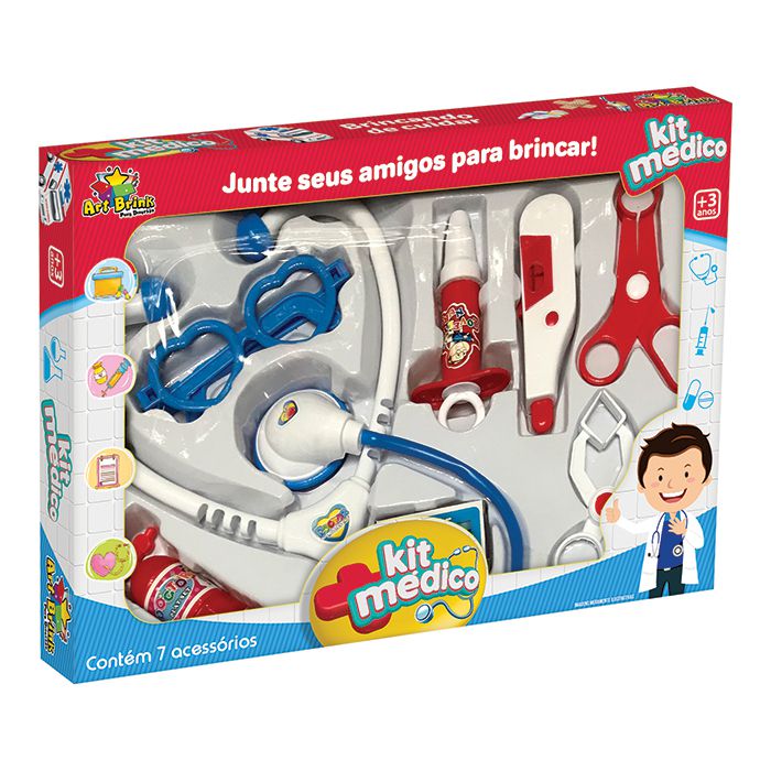 Kit 2 Celular Jogo Infantil + Brinquedo Médico Estetoscópio em