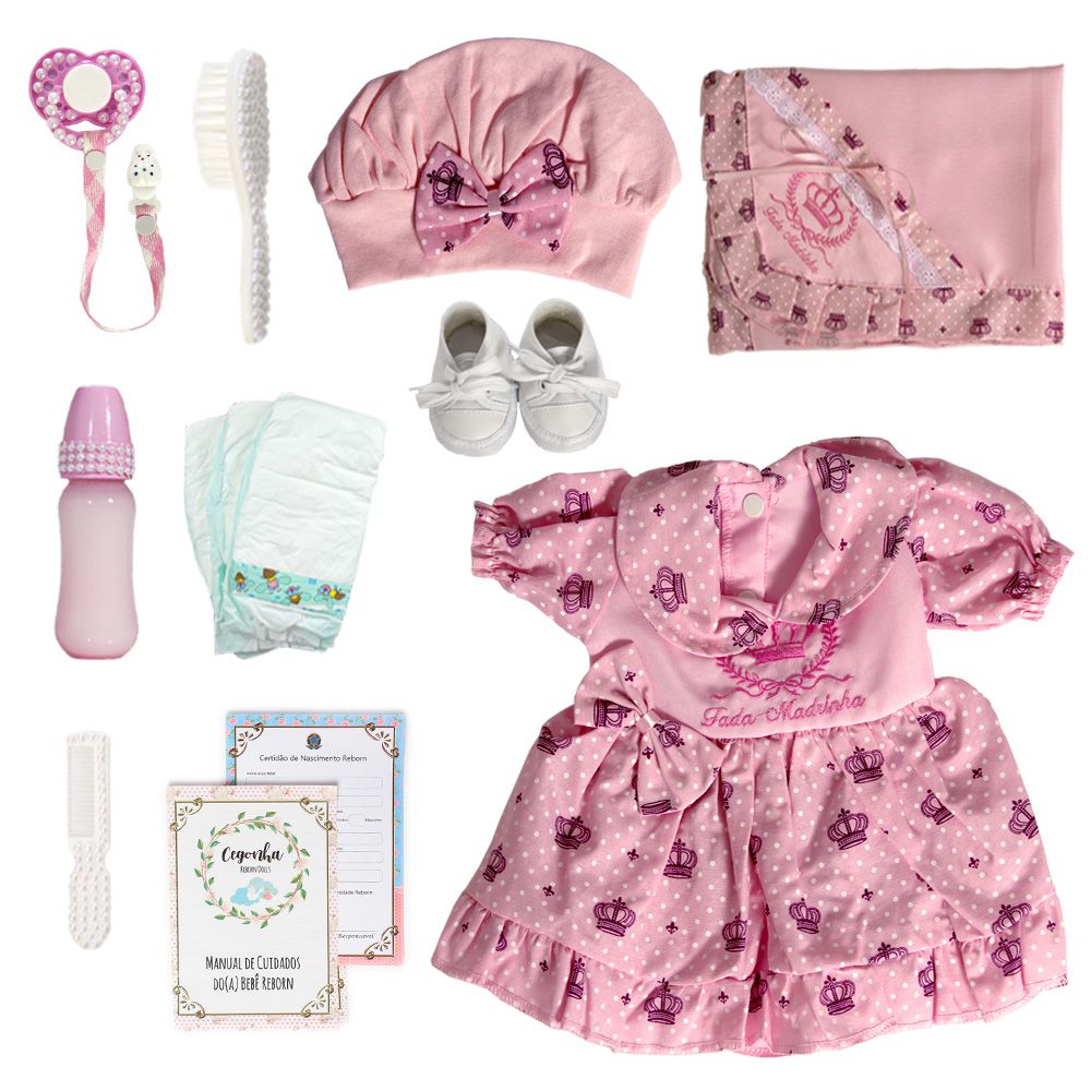 Boneca Baby Grande com Roupa de Fada Madrinha Realista - Chic Outlet -  Economize com estilo!