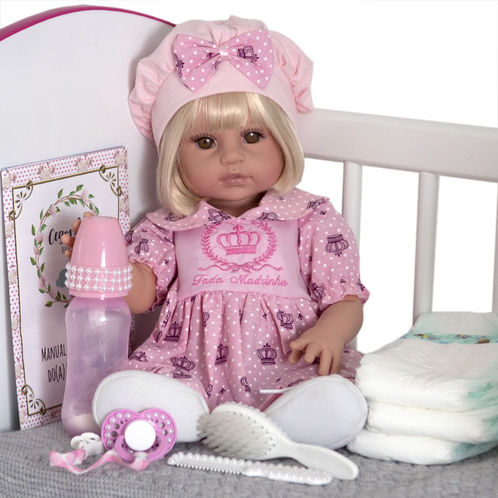 Bebe Reborn Boneca Menino Silicone Real Reborn Realista Fada Madrinha :  : Brinquedos e Jogos