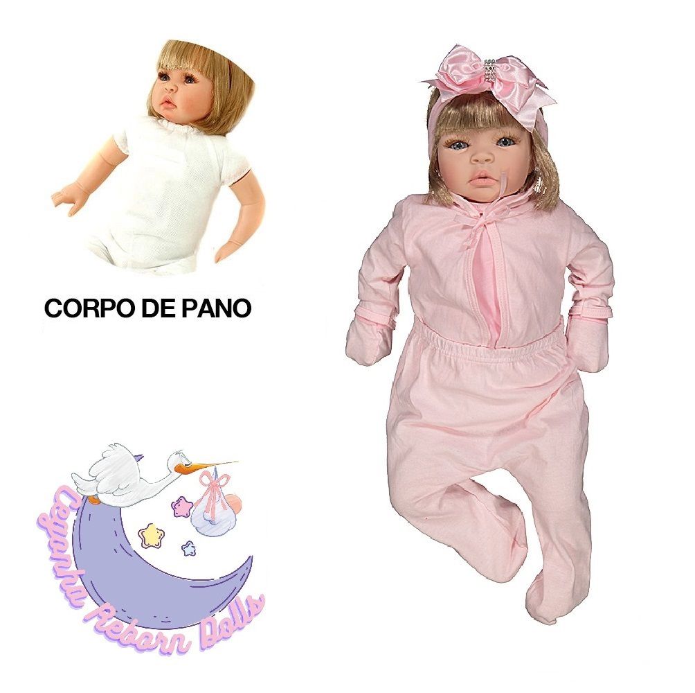 Tipo Bebê Reborn Real Menina 52cm Mais Kit Completo Promoção