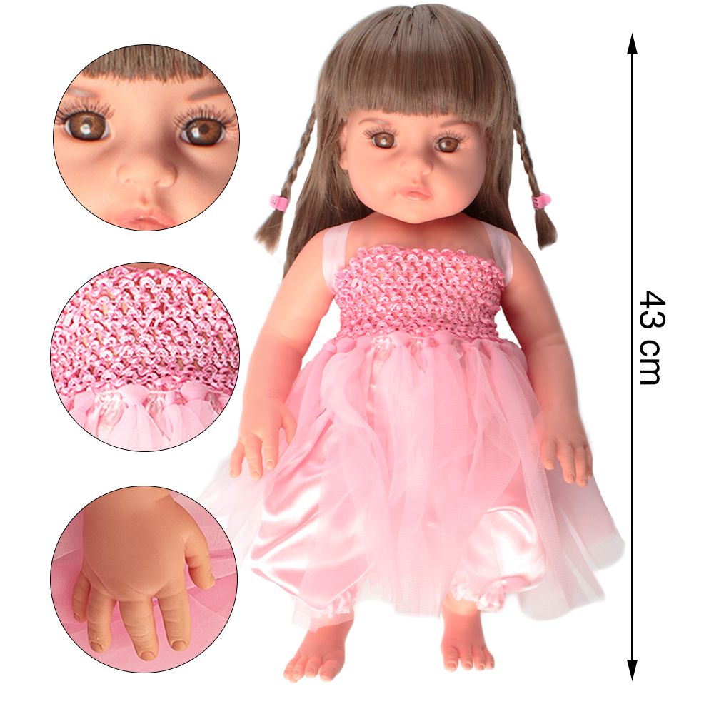 Boneca Bebê Reborn vestido bailarina cabelo fio a fio 100% vinil soft touch  - Brastoy<br><br> - Artigos infantis - Afonso Pena, São José dos Pinhais  1256965557