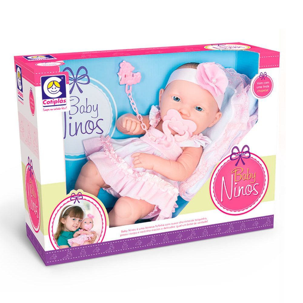 Brinquedo Infantil Boneca Bebe Reborn 37cm Coleção Berenguer Boutique Baby  Ninos 2334 Cotiplás em Promoção na Americanas