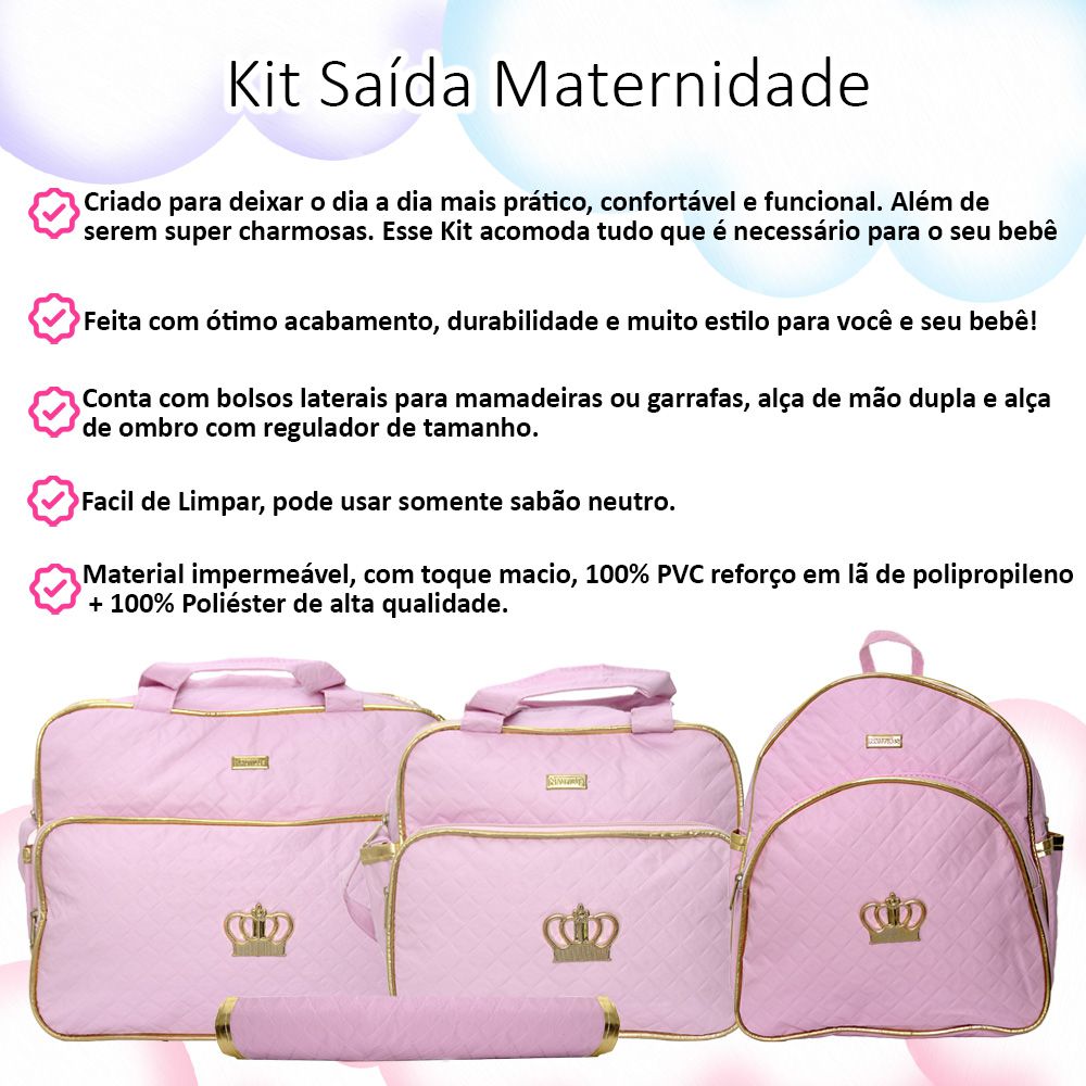 Mochila Maternidade Bolsa Grande Mamãe Bebê Impermeável Luxo