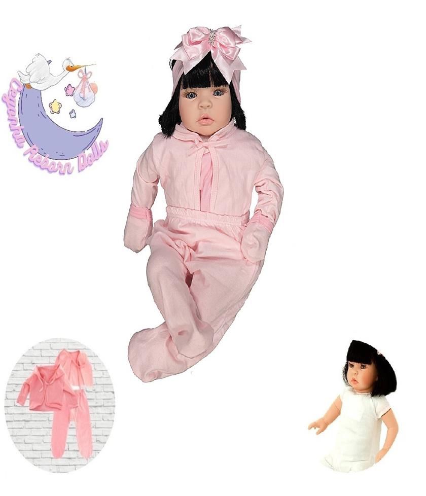 Kit roupa boneca bebê reborn menina