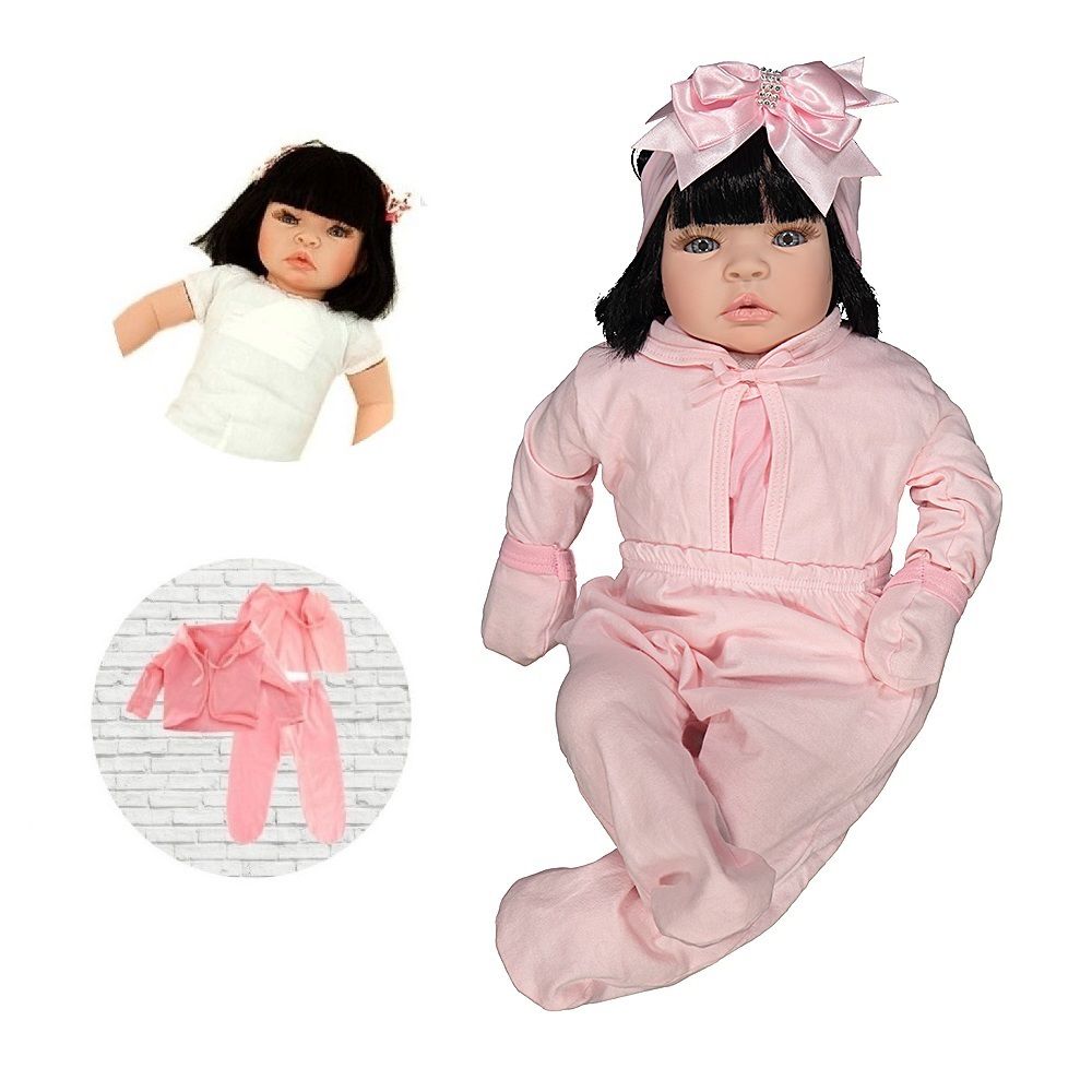 Kit 2 Bonecas Reborn Baby Kiss Bebê Reborn Loira ou Morena