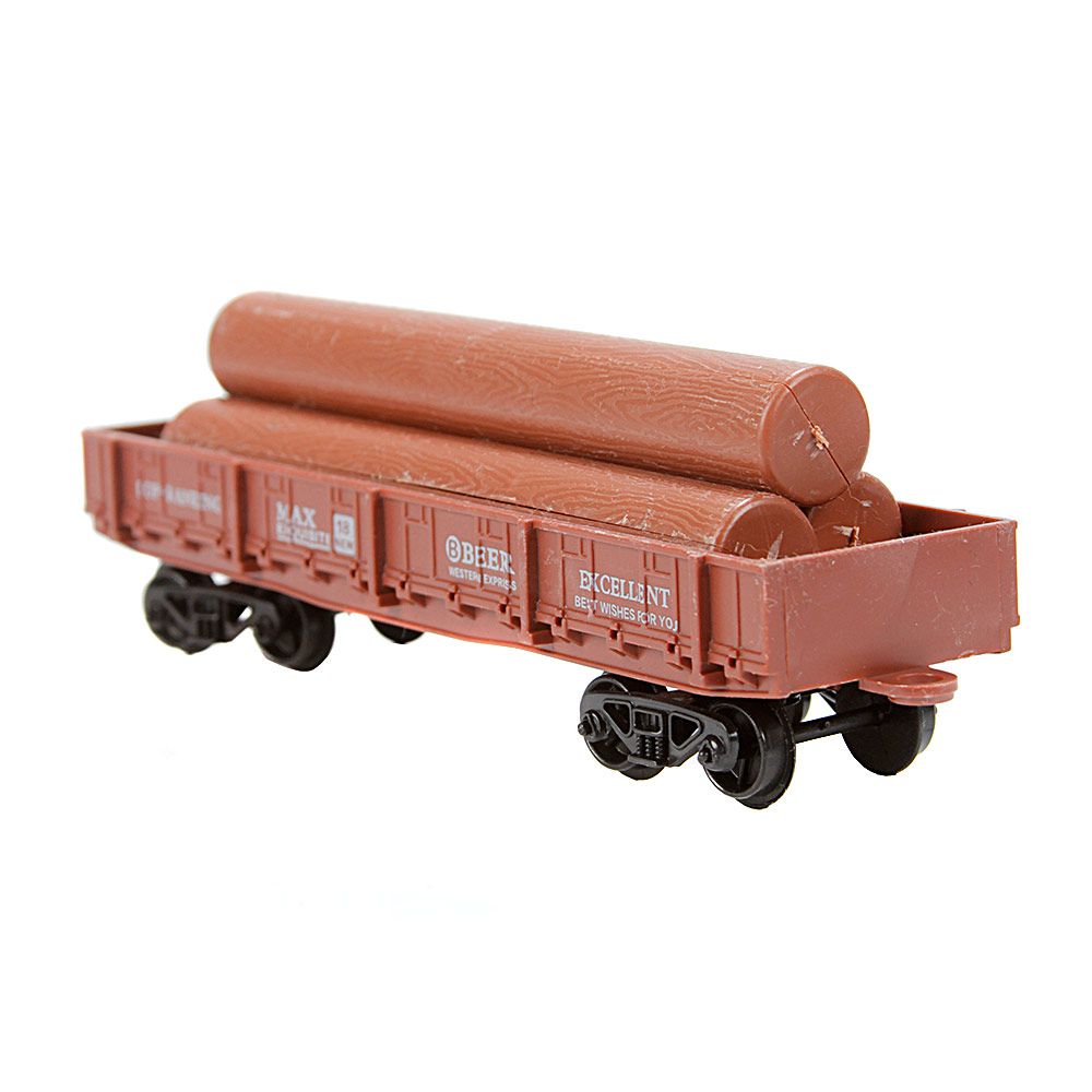 Pista Trem Locomotiva Infantil c/ 2 Vagoes Som e Luz dm Toys