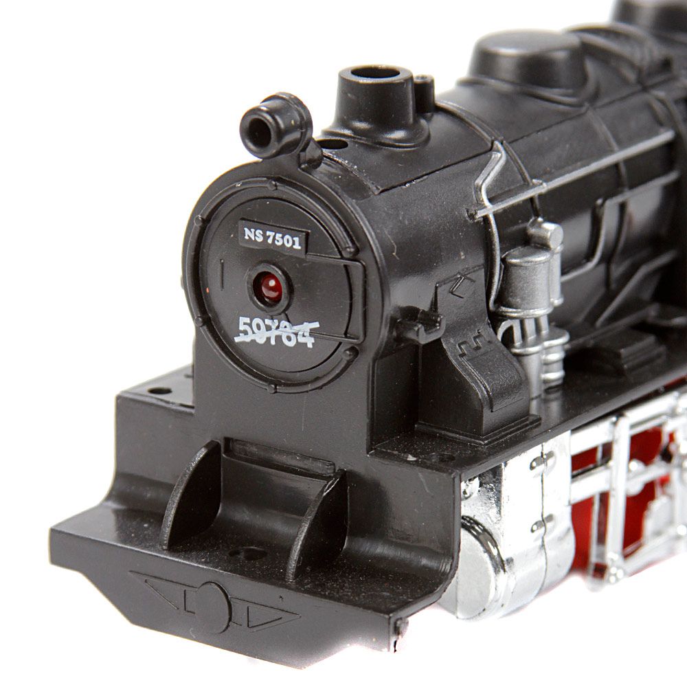 Brinquedo Pista Locomotiva Trem Elétrico c/ Sons Luzes 196cm - USA Magazine