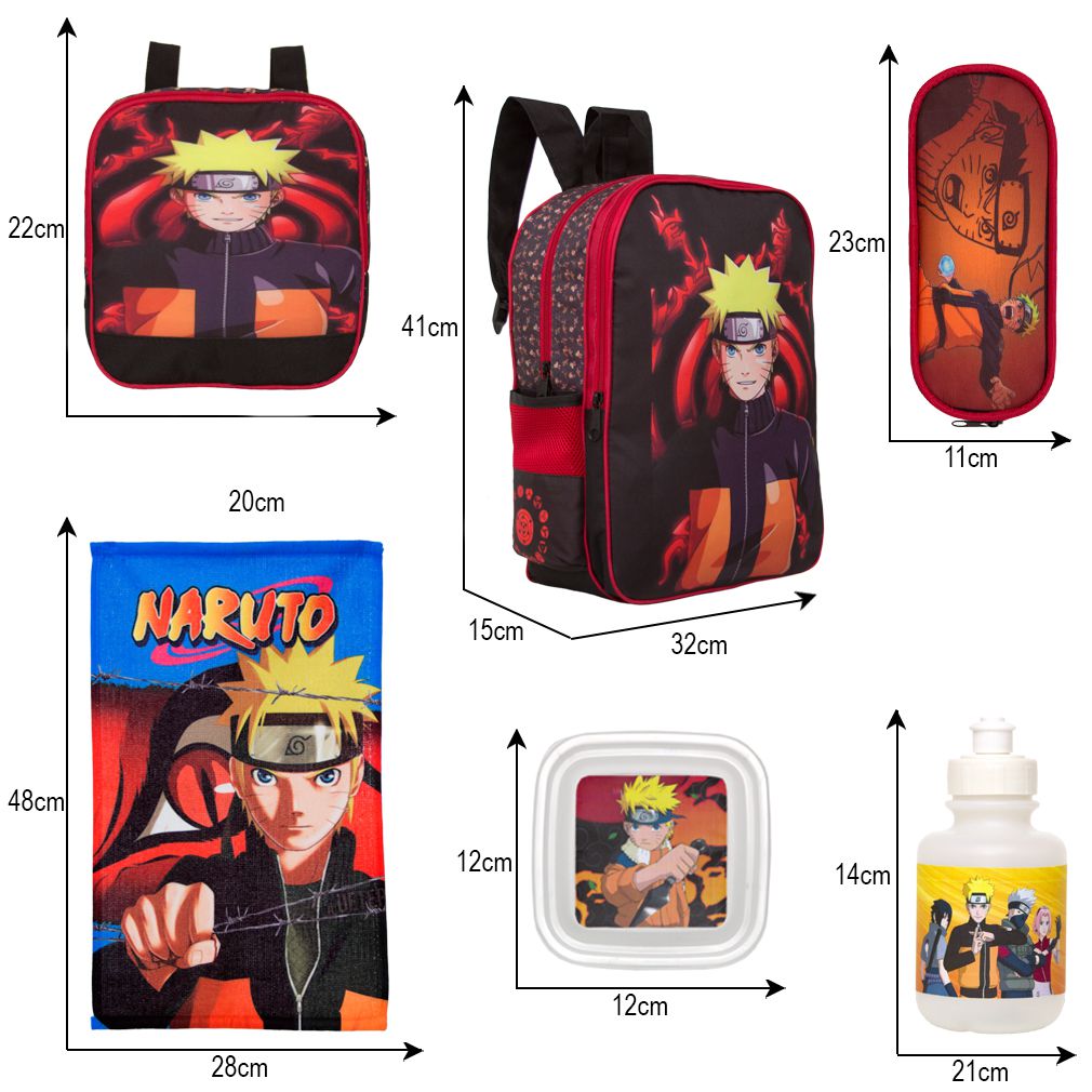 Mochila Escolar Naruto Uzumaki Desenho Rodinha G Meninos - Kids