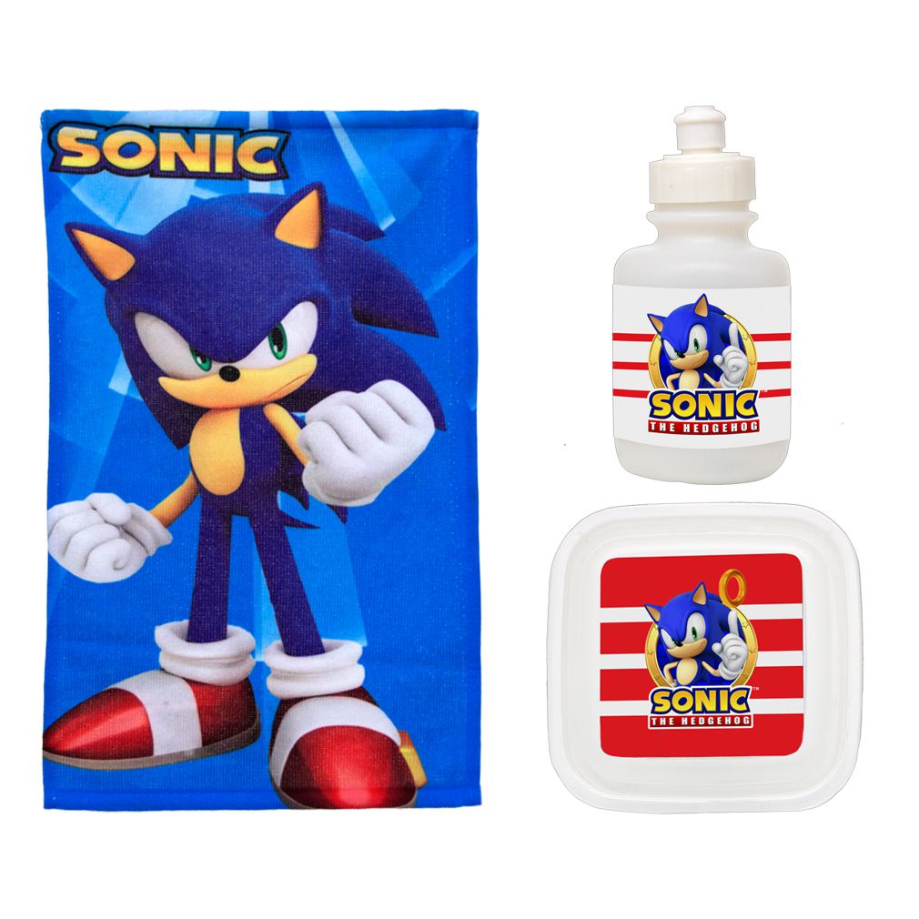 Mochila Infantil Sonic Runner Filme Costas Lancheira+Estojo - USA Magazine