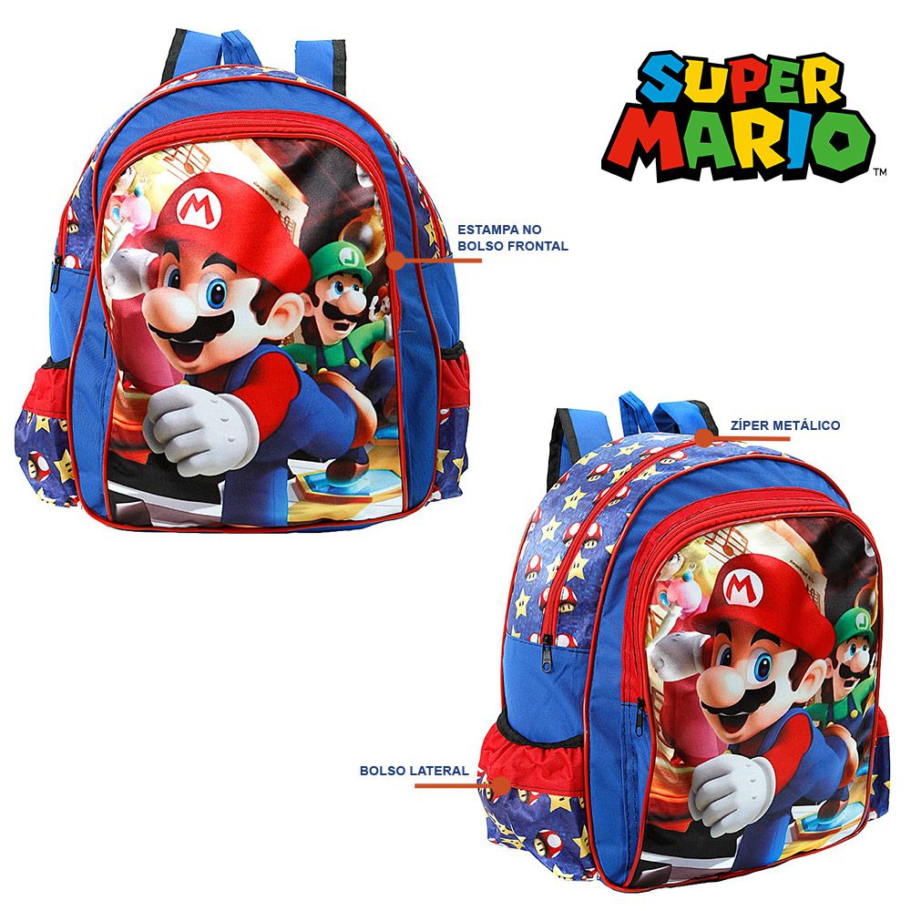 Mochila De Costas Super Mario Bros Tijolinho Jogo Escolar na Americanas  Empresas