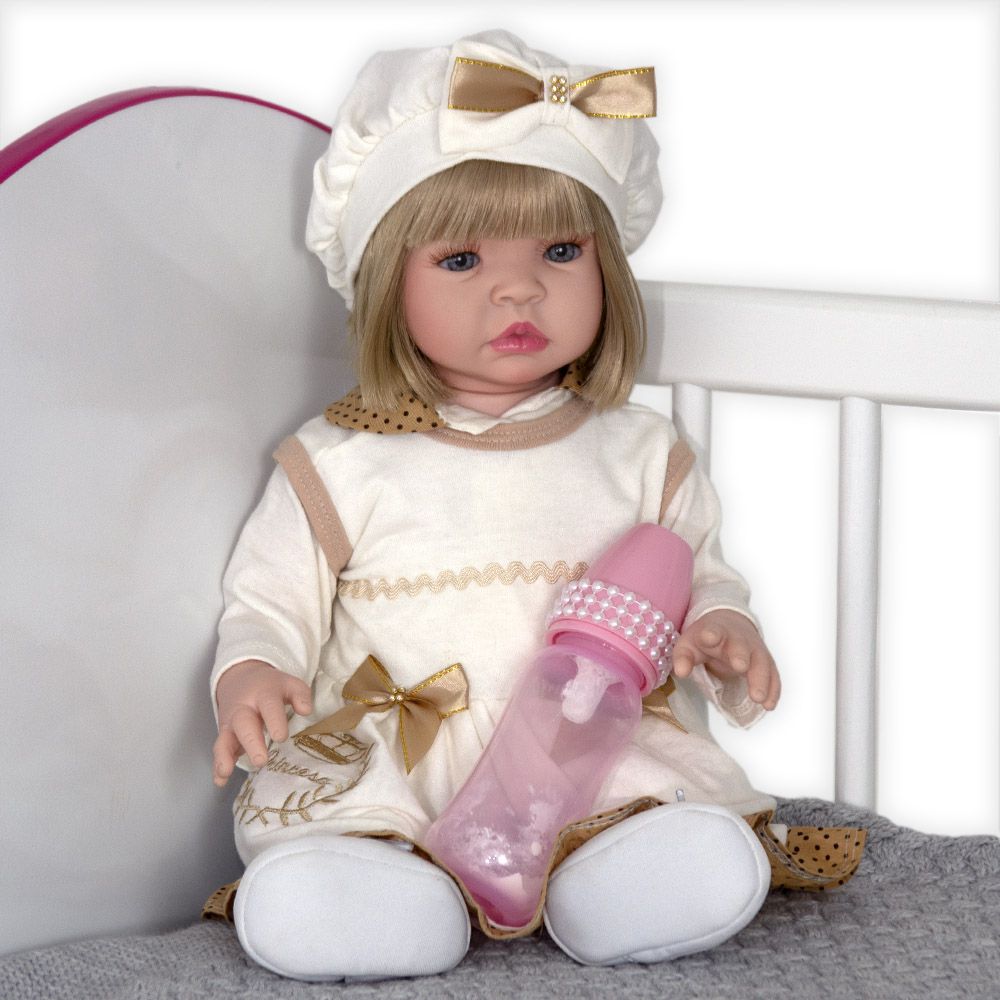 Boneca Realista Infantil Roupa Xodo Bege Realista - Chic Outlet - Economize  com estilo!