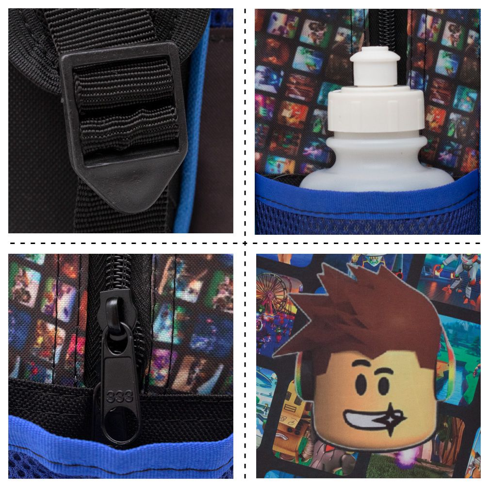 Mochila Escolar Bolsa Infantil Roblox Jogo Meninos Costas