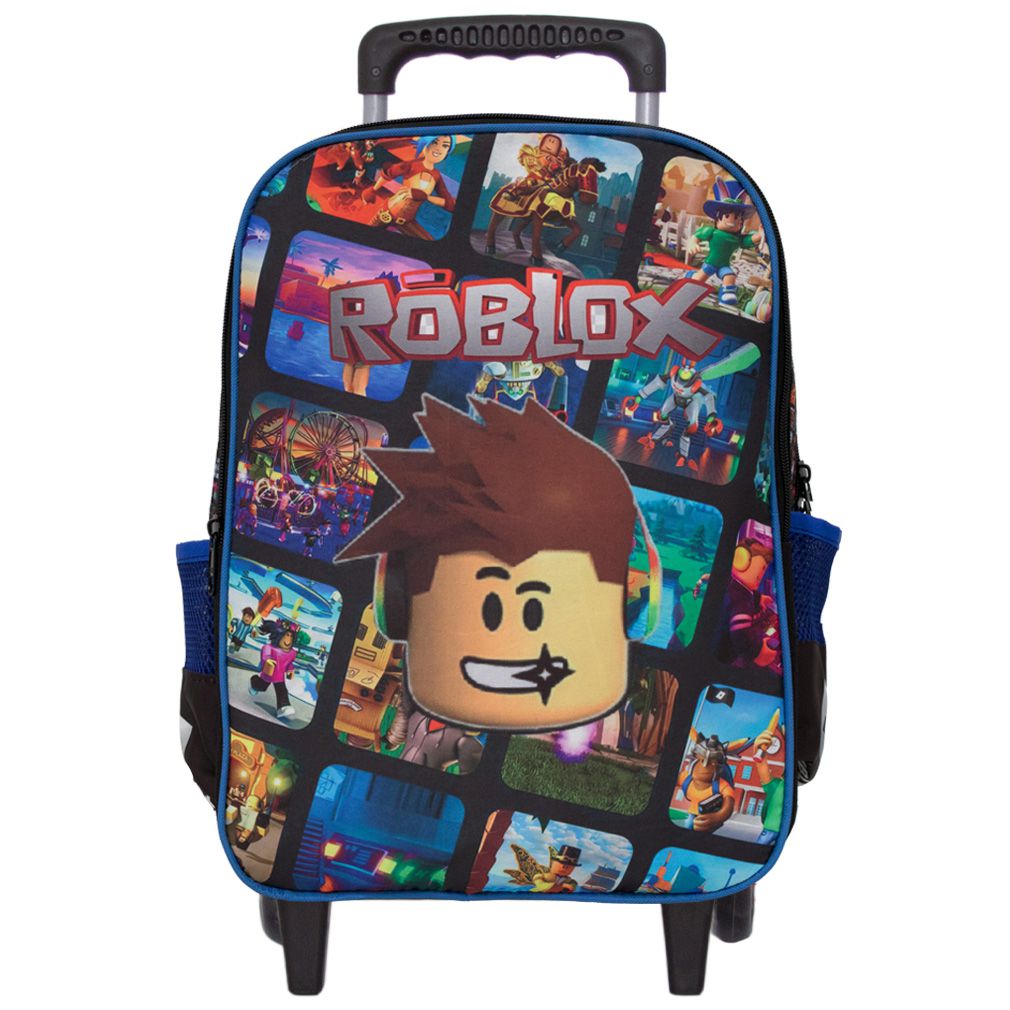 Kit Mochila Roblox Infantil Escolar Rodinhas Aulas Lancheira Estojo -  Escorrega o Preço