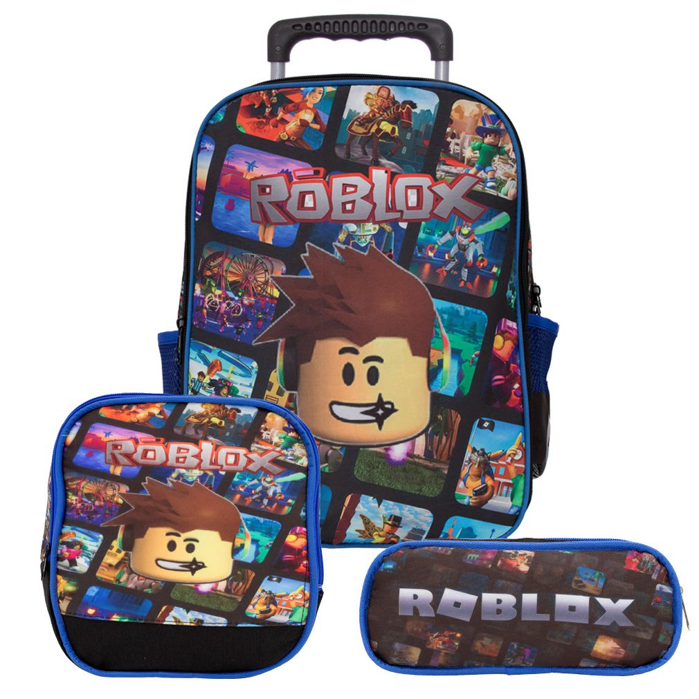 Mochilas Roblox USB para meninas e meninos, volta ás aulas na